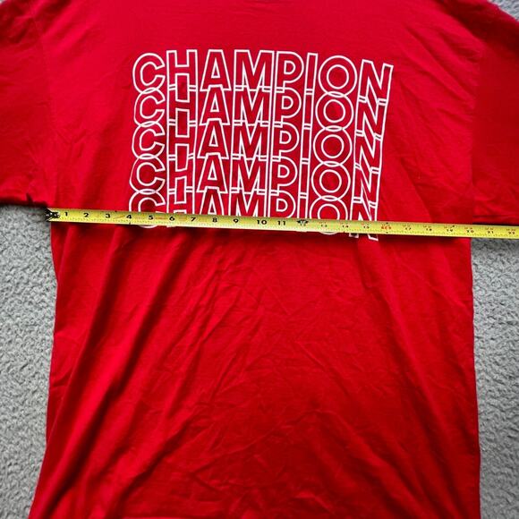 Champion T Shirt Mens XL Red Graphic Short Sleeve Crewneck - Picture 3 of 12